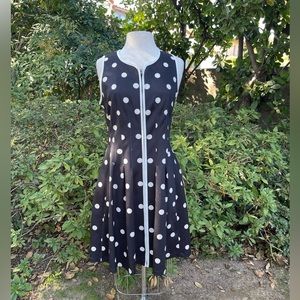 Betsey Johnson Black & White Polka Dot Dress - size 10